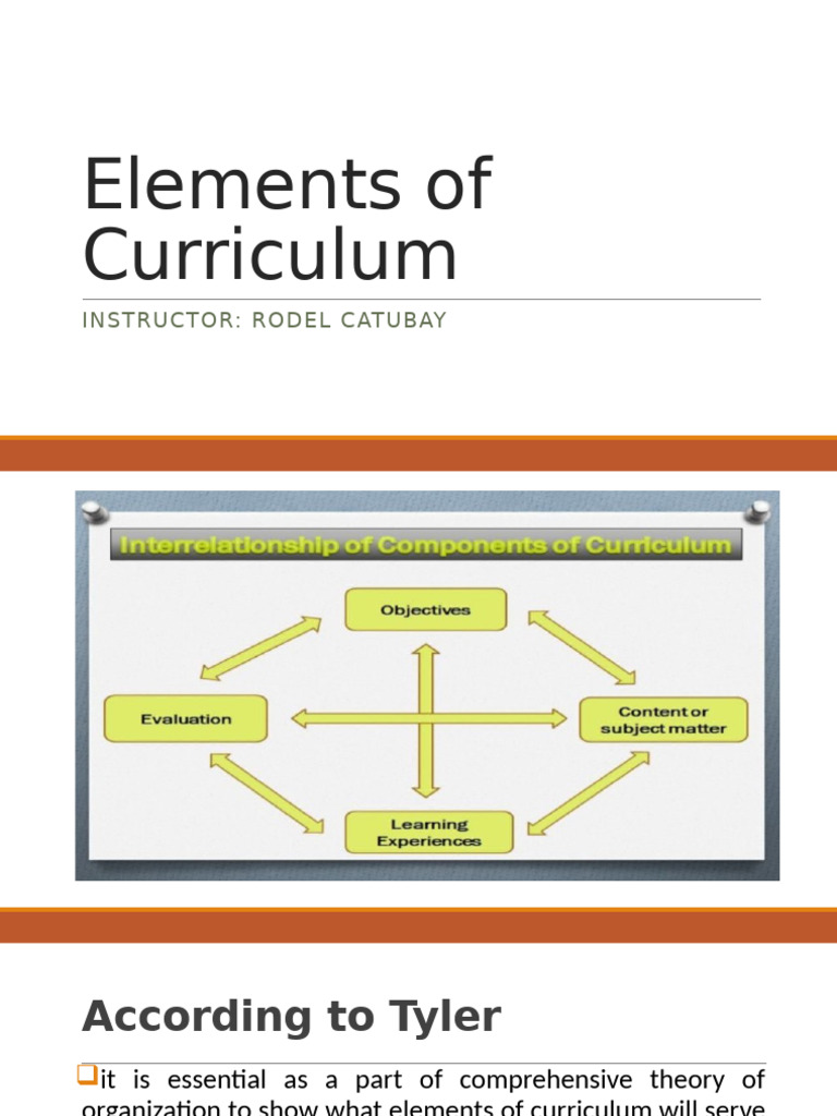 Key Elements of Curriculum Design | PDF | Learning | Curriculum