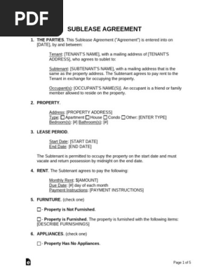 Sublease-Agreement