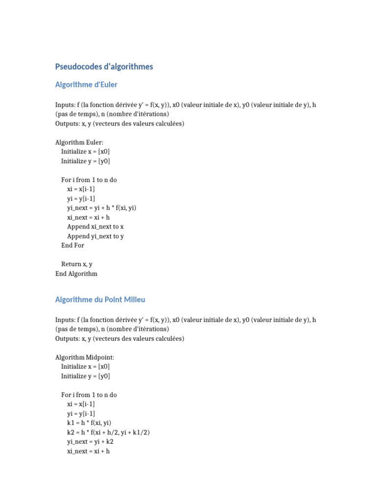 Algorithms Pseudocode | PDF