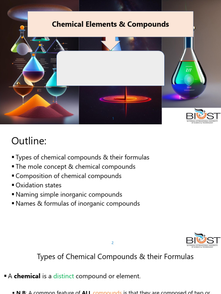 Chem 101 L2 Chemical Elements Compounds Pdf