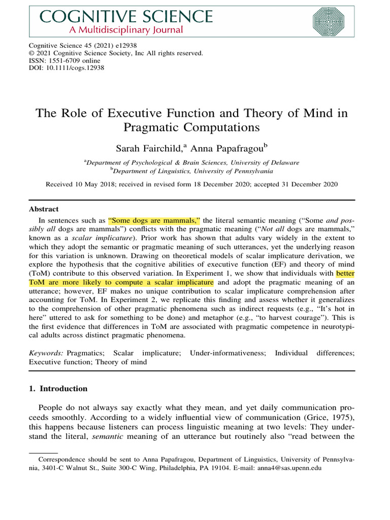 Fairchild2021 - Executive Function and Theory of Mind in Pragmatic ...
