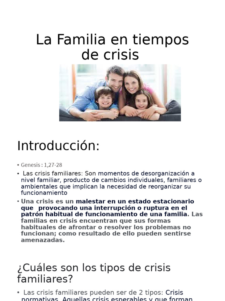 La Familia en Tiempos de Crisis | PDF