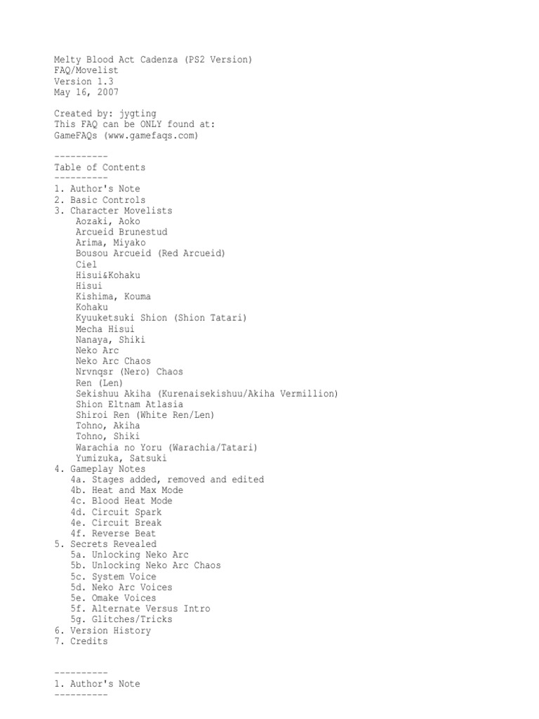 Melty Blood Ac A Video Games Leisure