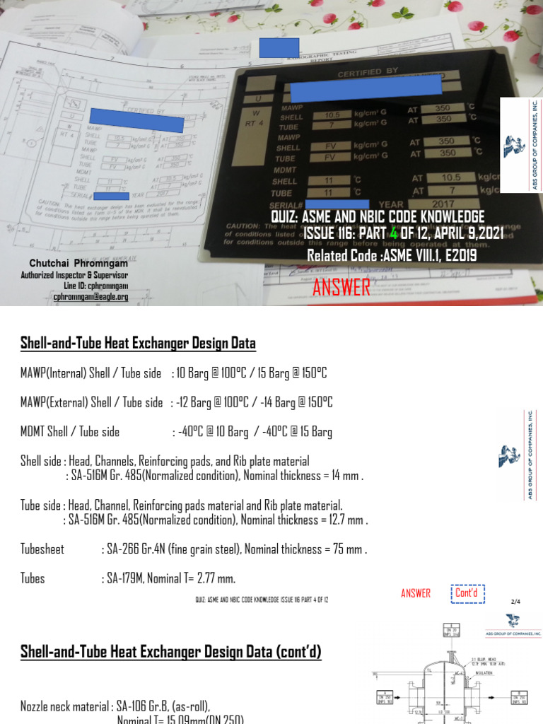 MDMT Analysis for Heat Exchanger Design | PDF | Applied And ...