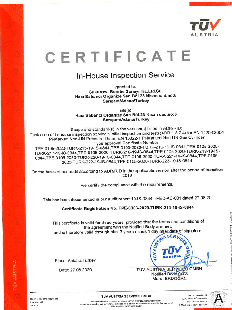 TPED Certification | PDF