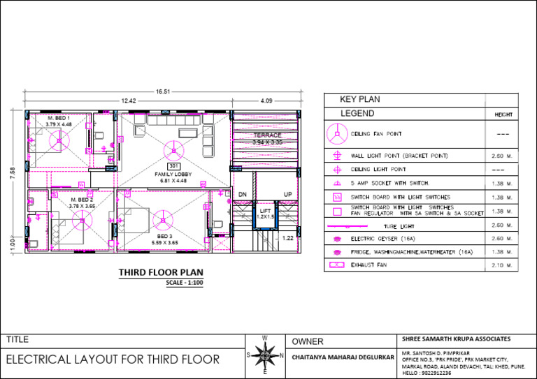 Electrical Layout - 3 RD Floor | PDF