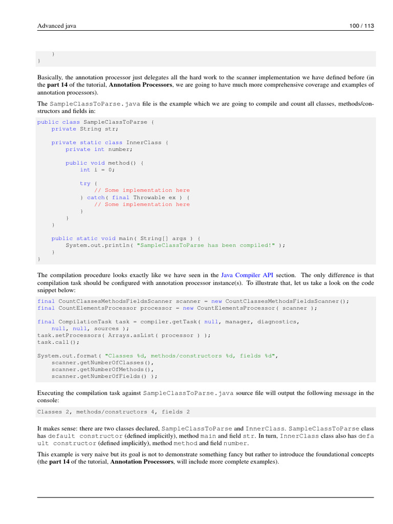 Advanced Java 1 - Merged 113 | PDF | Constructor (Object Oriented ...