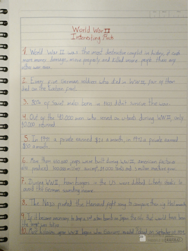 100 INTERESTING FACTS ABOUT WORLD WAR 2 intelligence overview