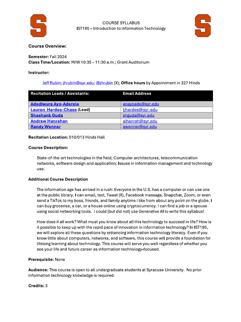 IT Syllabus | PDF