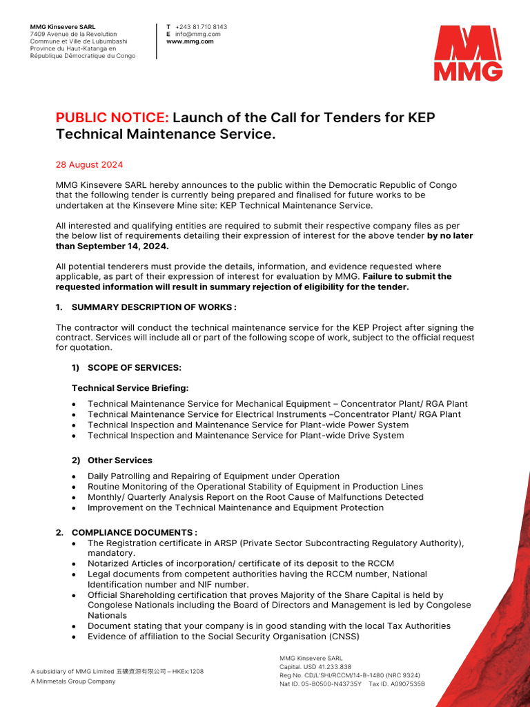 KEP Technical Maintenance Service | PDF | Business | Business