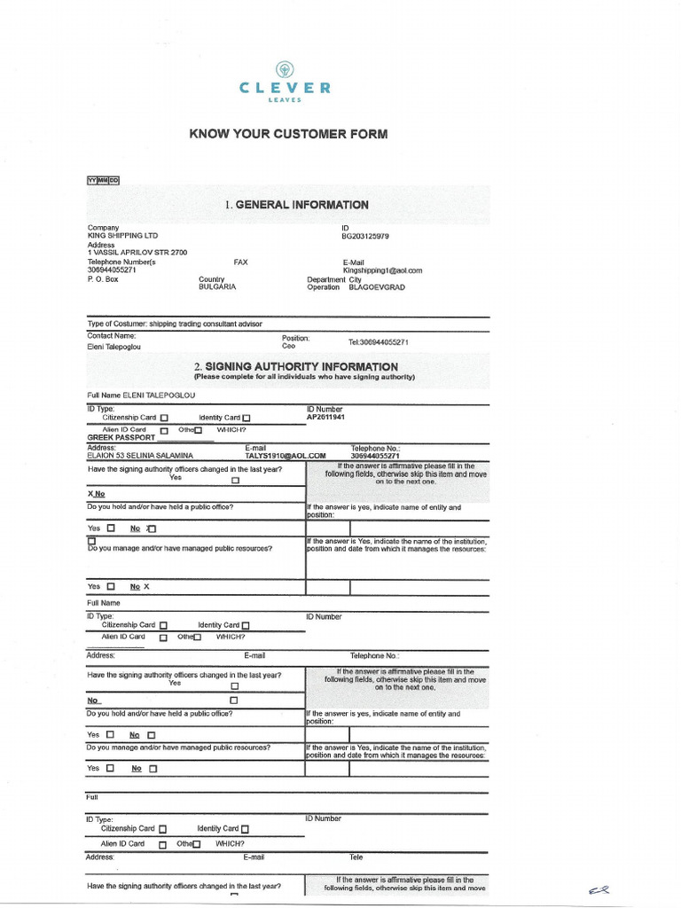 Clever Leaves King Shipping Documents | PDF