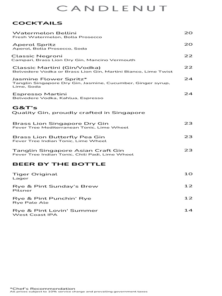 Candlenut Cocktails | PDF