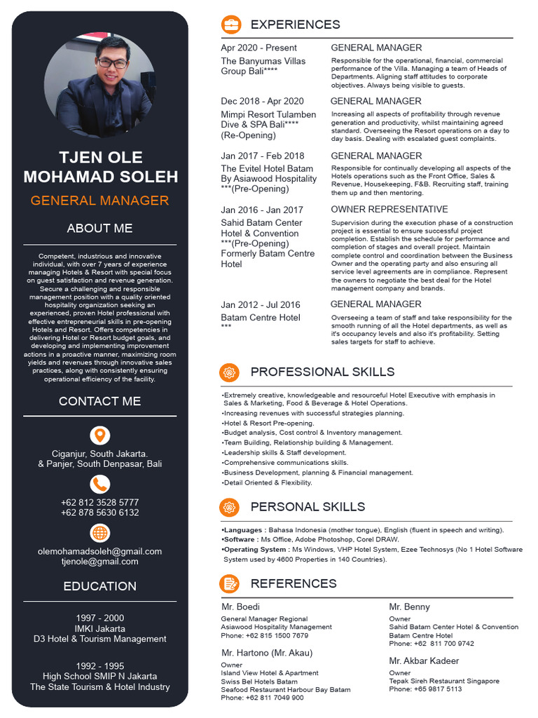 CV Tjen Ole Mohamad Soleh | PDF