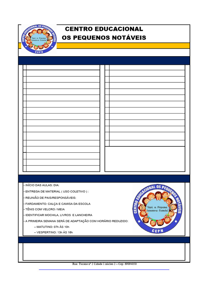 Lista 1 Ano E.F 2024 - Cepn | PDF
