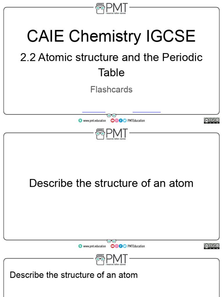 2 2 Atomic Structure And The Periodic Table Pdf