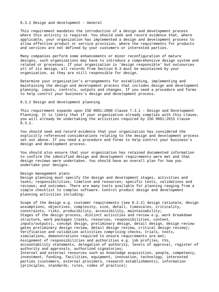 Design and Development Process Guidelines | PDF | Specification ...