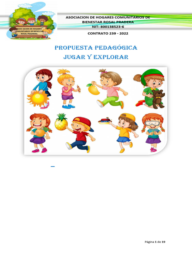 Propuesta Pedagógica - 5000100020767 | PDF | Educación de la primera ...