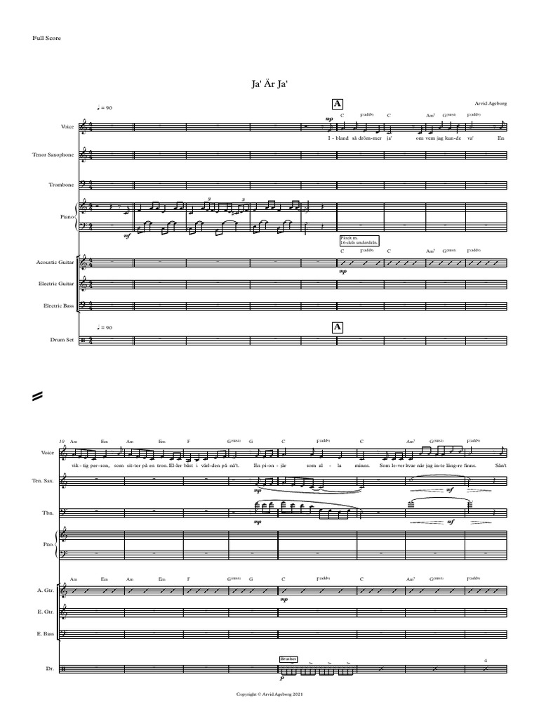 Ja - Är Ja - Full Score | PDF