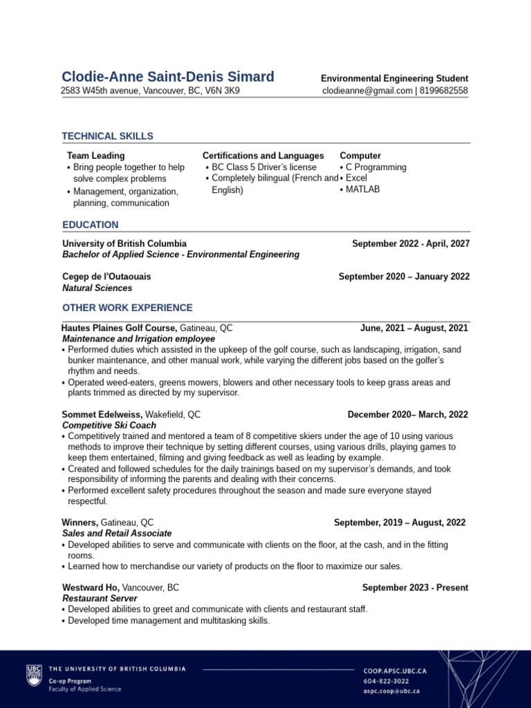Resume Template - s23 Coop Full Version | PDF
