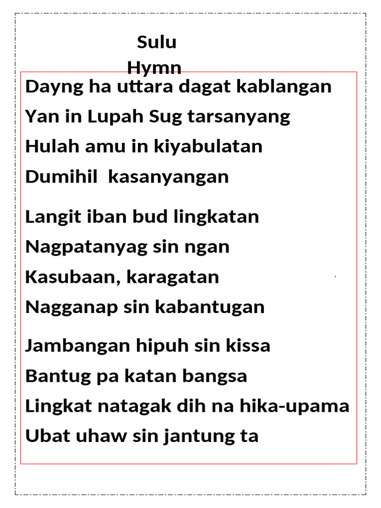 Sulu Hymn Pdf