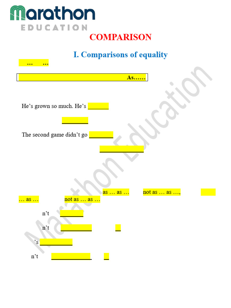 Comparison - Test | PDF