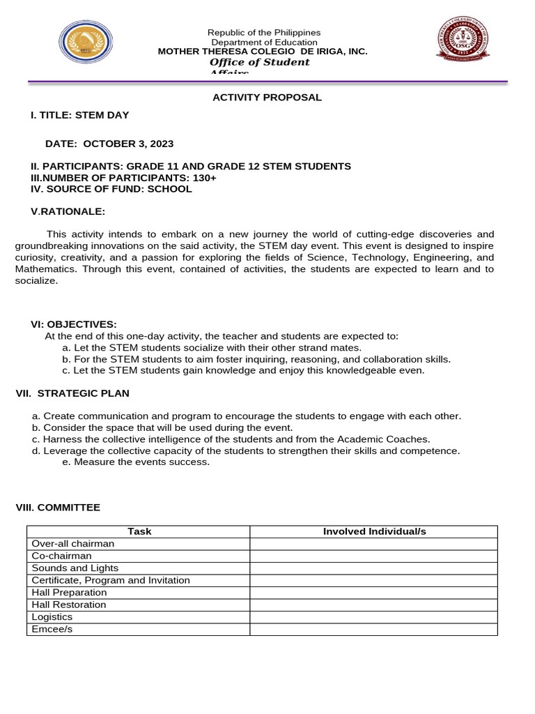 Activity Proposal 3 | PDF