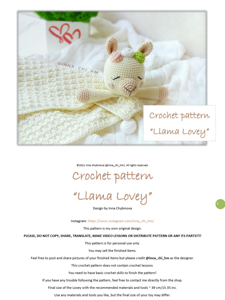 Llama Lovey Pattern ENG | PDF