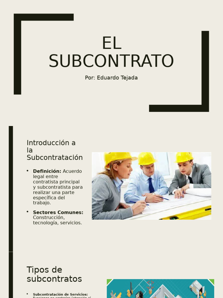 El Subcontrato | PDF