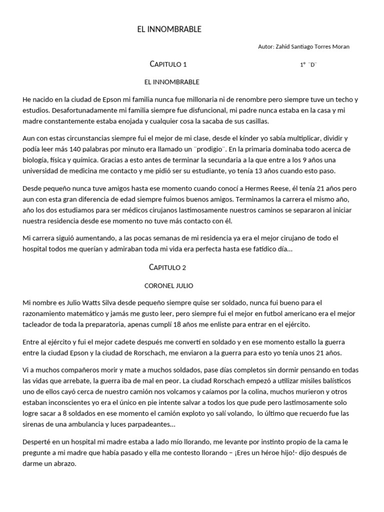 El Inombrable | PDF
