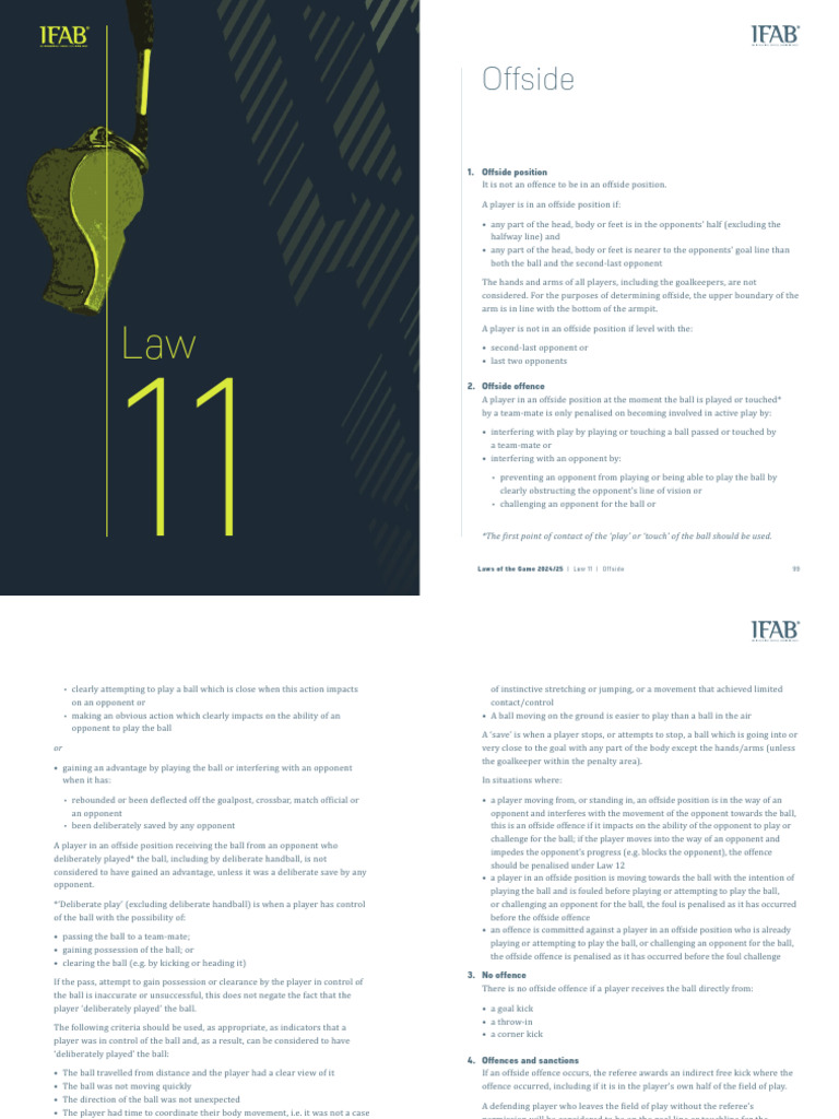 Law 11 Offside | PDF