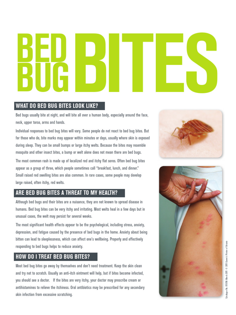 Bed Bugs Bites Fact Sheet | PDF