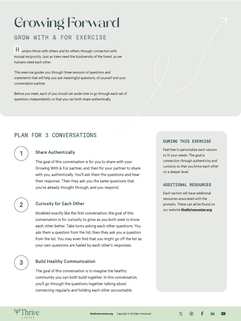 Thrive Center Grow With For Exercise | PDF