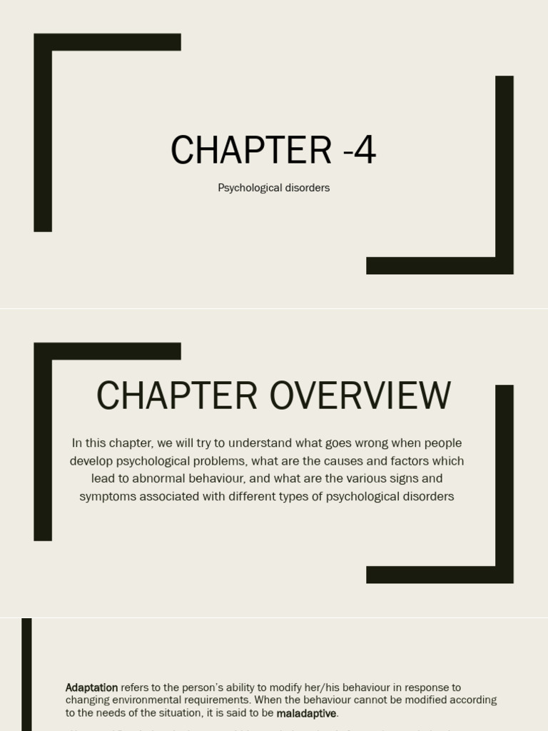 Chapter 4 Psychological Disorders 1718387808 | PDF