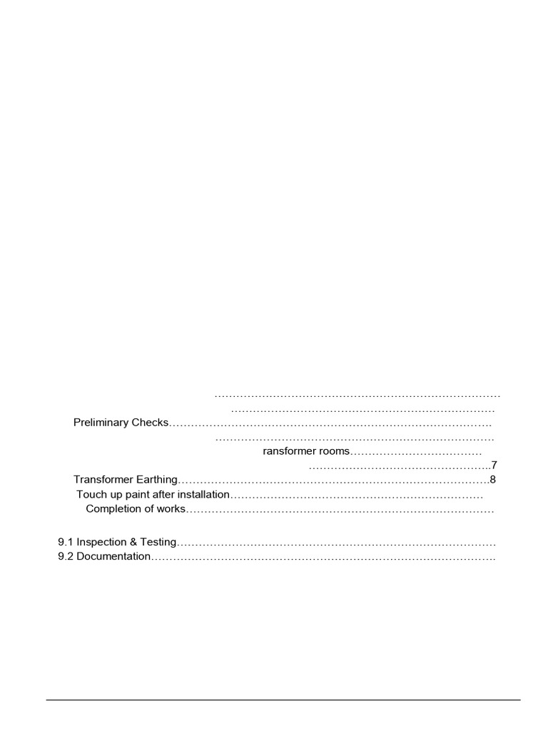 Method Statement For Installation of 11Kv Dry Type Transformer | PDF