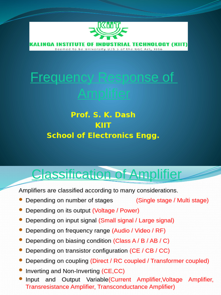 Classification of Amplifier | PDF