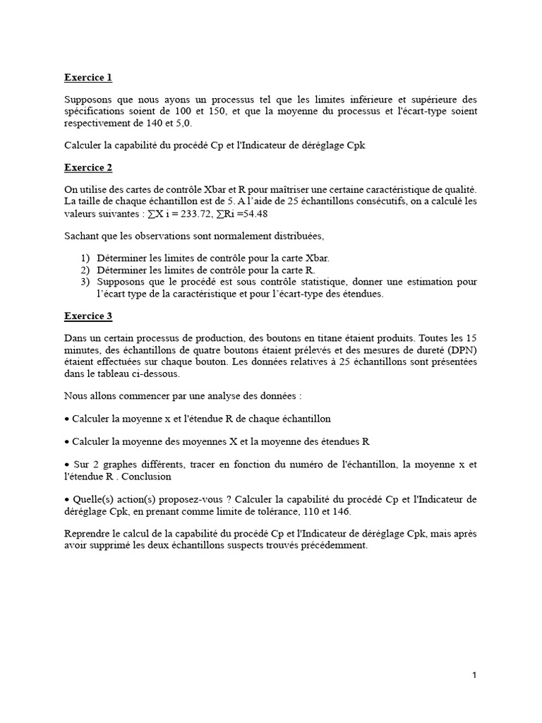 Exercices | PDF | Teaching Methods & Materials | Technology & Engineering