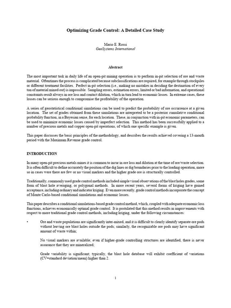 Méthode de contrôle de grade optimisée | PDF