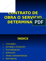 Contrato de Obra o Servicio Deter Min Ado