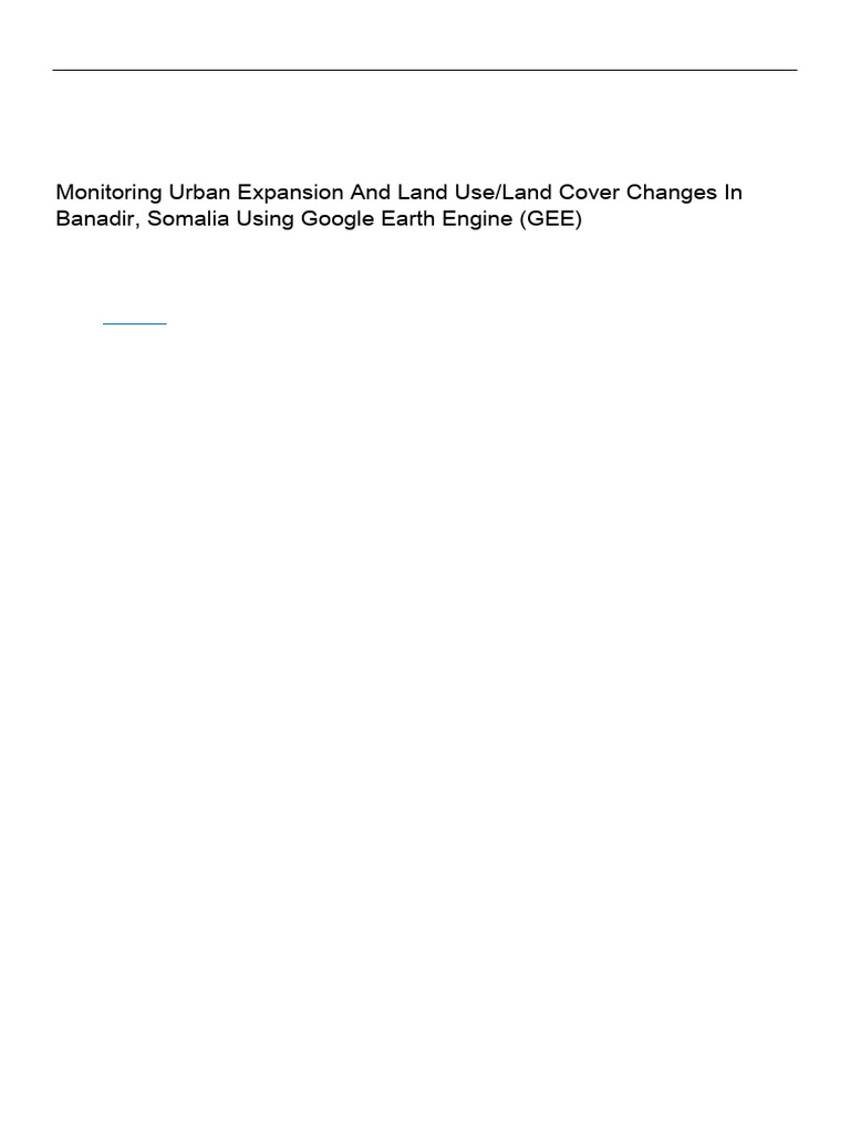 Monitoring Urban Expansion and Land UseLand Cover | PDF