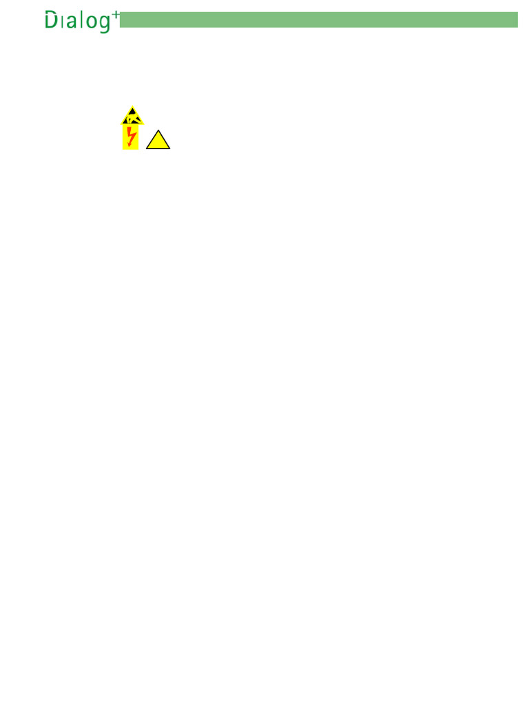 Service Manual Dialog+ Chapter 01 - 4-2009 | PDF