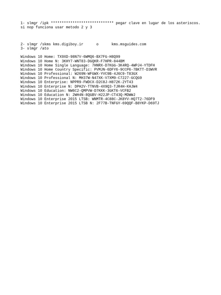 Activar windows 10 pdf