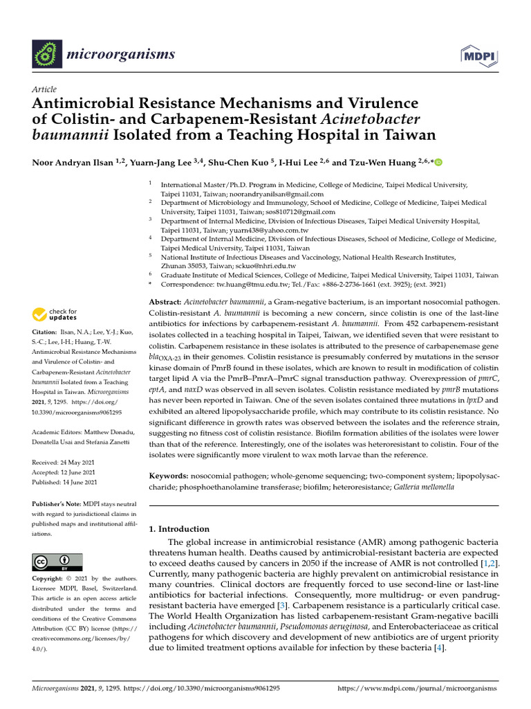 Antimicrobial Resistance Mechanisms and Virulence | PDF | Antimicrobial ...
