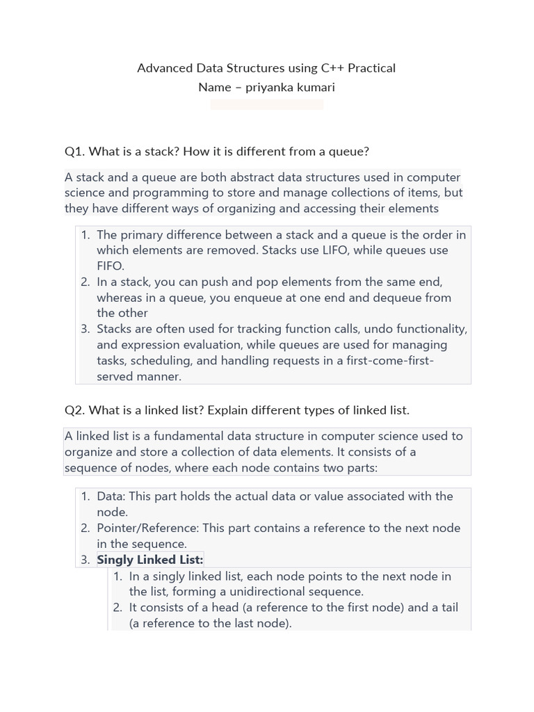 Advanced Data Structures Using C | PDF
