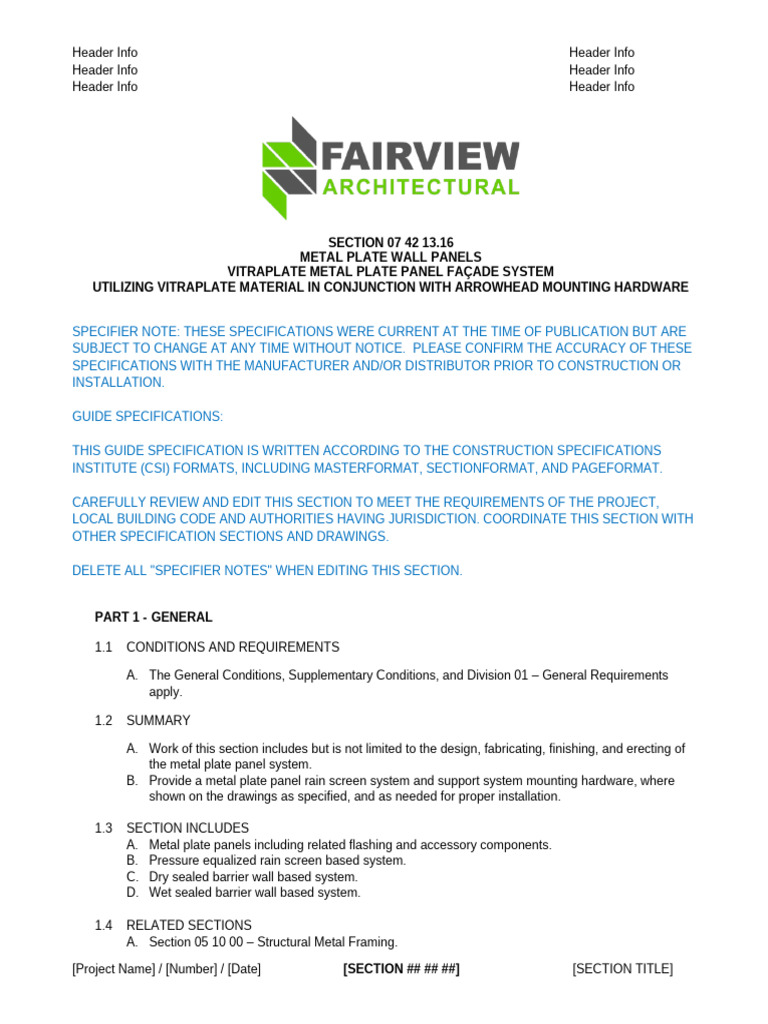 5444-033 - Fairview Architectural North America - Vitraplate Solid ...