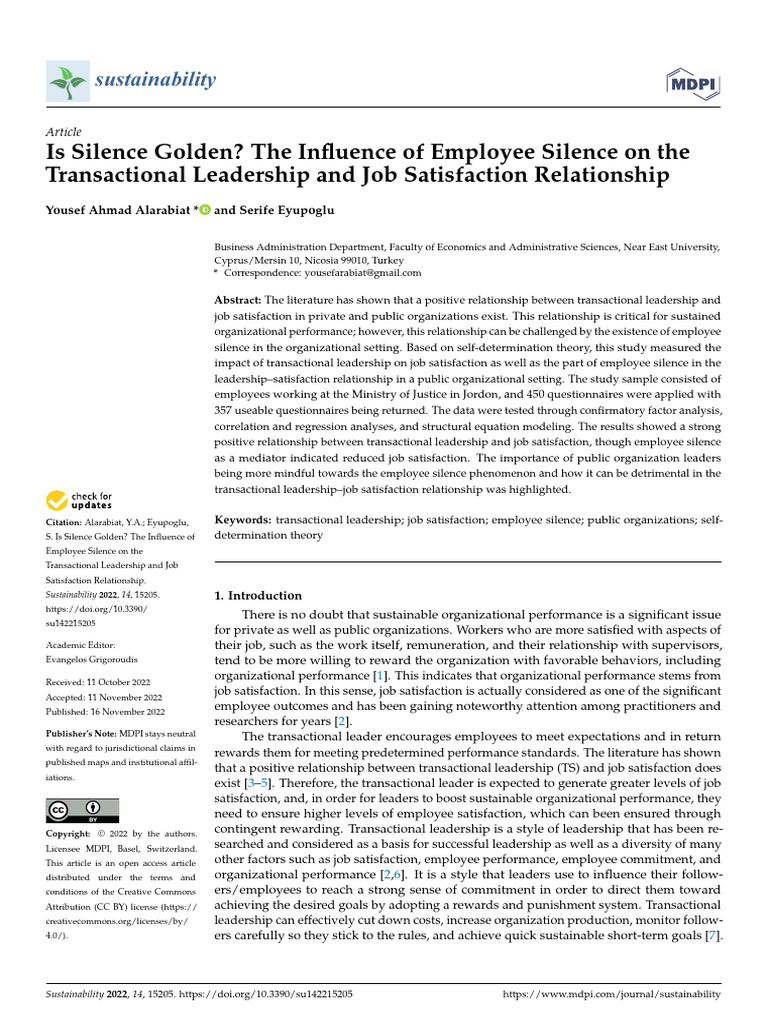 Is Silence Golden The Influence of Emplo PDF