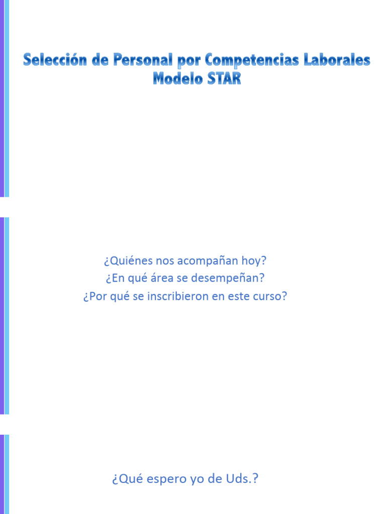 Seleccioìn de Personal Por Competencias - Modelo STAR-Clase 1 | PDF