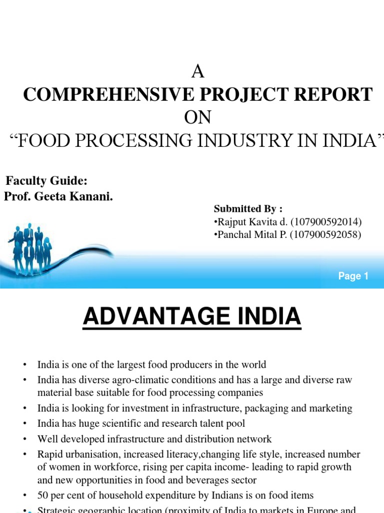 Food Processing Industry in India | PDF | Social Science