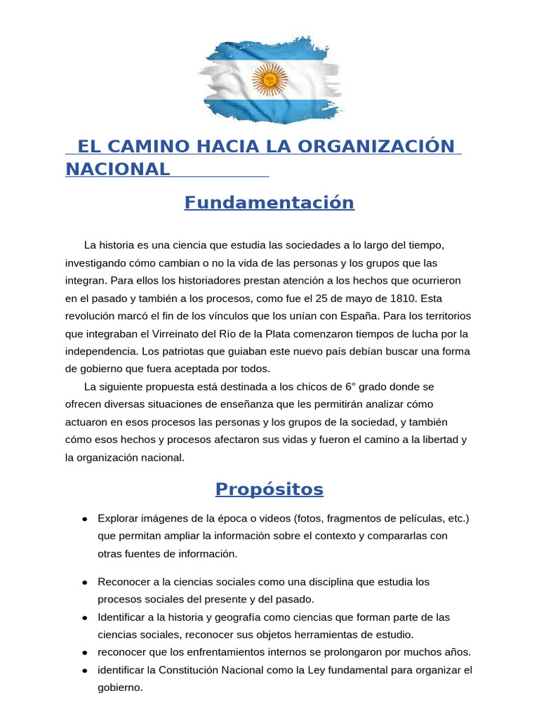 EL CAMINO HACIA LA ORGANIZACIÓN NACIONAL (Reparado) | PDF