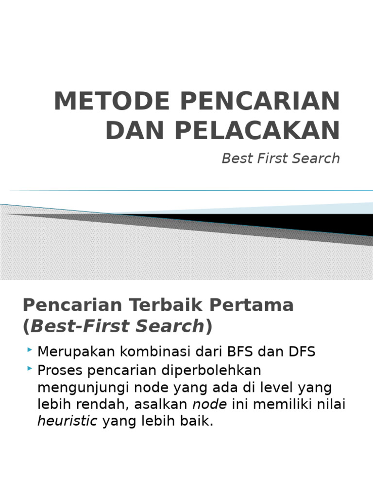 Ai - #4 Metode Pencarian Dan Pelacakan - Best First Search | PDF