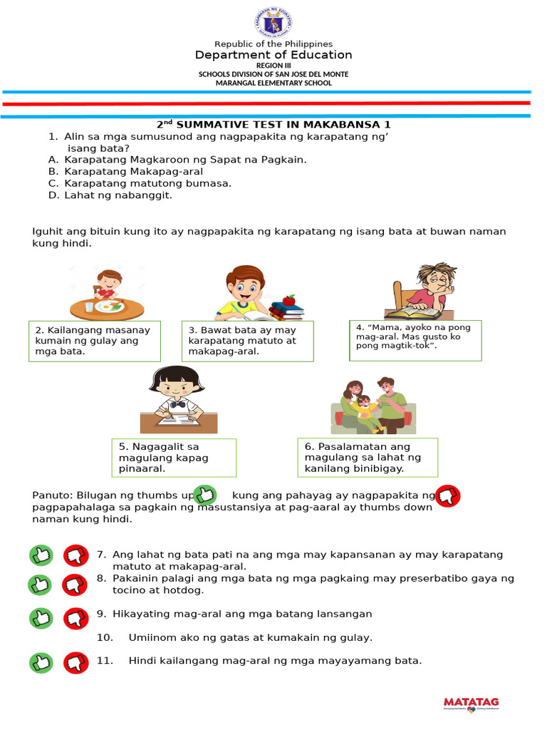 2nd summative makabansa pdf